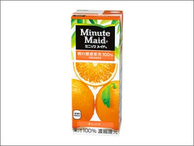 ミニッツメイドオレンジ100％ 200ml